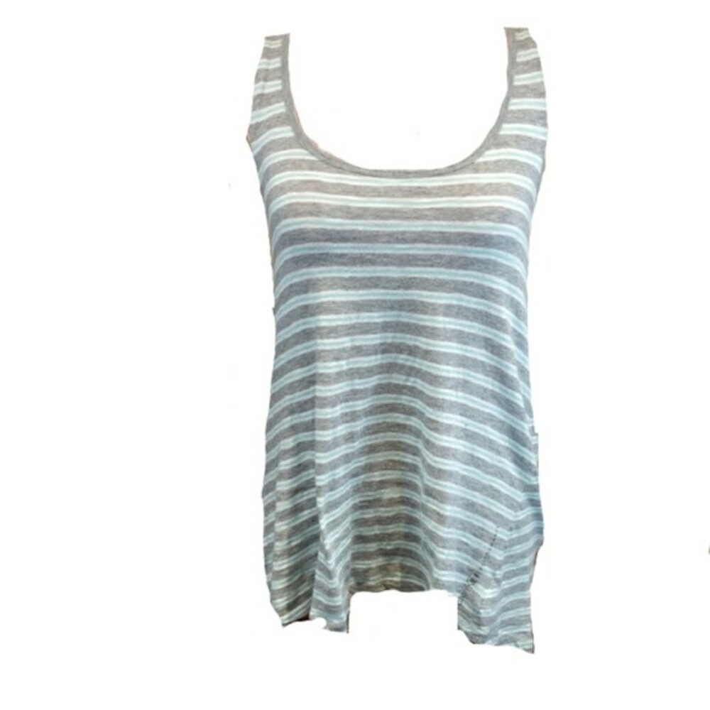 Calvin Klein Racer back striped Exposed Zipper Athletic Top